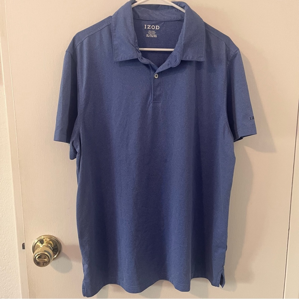 IZOD Men’s Polo Shirt Short Sleeve Golf Blue Size XL